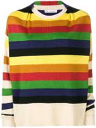 Jw Anderson Women's Papaya Multicolour Stripe Knit - Neutrals