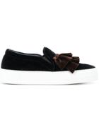 Joshua Sanders Chocolate Mini Ruffle Sneakers - Black