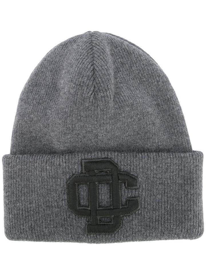 Dsquared2 - Embroidered Logo Ski Knit Hat - Men - Wool - One Size, Grey, Wool