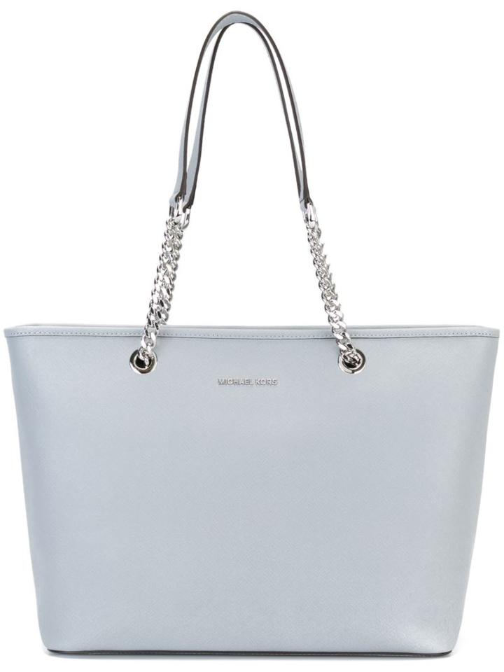 Michael Michael Kors 'jet Set Travel' Chain Tote, Women's, Blue, Leather