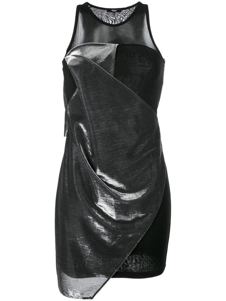 Versus Draped Stretch Mini Dress - Black