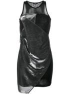 Versus Draped Stretch Mini Dress - Black