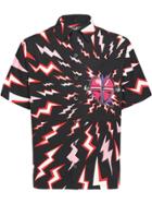 Prada Lightning Bolt Printed Shirt - Red