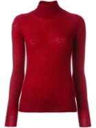 Joseph Turtleneck Sweater, Women's, Size: Small, Red, Cashmere