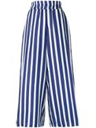 Altea Wide Leg Striped Trousers - Blue