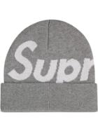 Supreme Big Logo Beanie - Grey