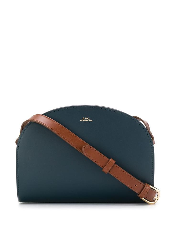A.p.c. Half-moon Crossbody Bag - Blue