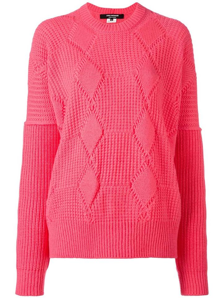Junya Watanabe Comme Des Garçons Geometric Pattern Sweater, Women's, Size: Small, Pink/purple, Wool