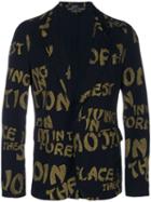 Comme Des Garçons Pre-owned Typographic Blazer - Blue
