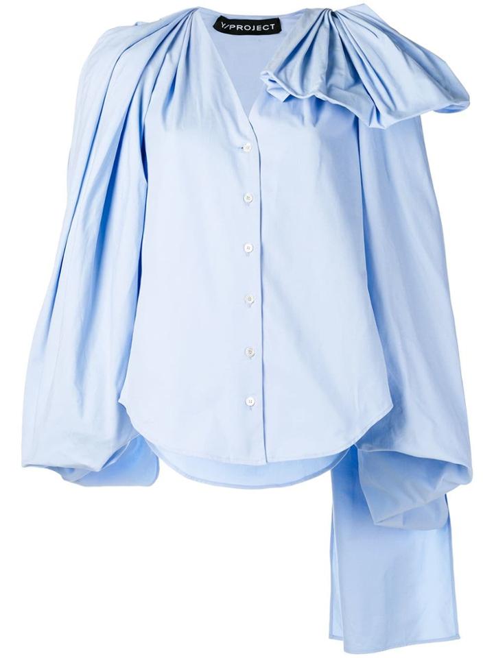 Y / Project Oversized Fit Blouse - Blue