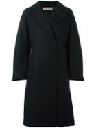 Marni Curved Seam Oversized Coat, Women's, Size: 40, Black, Virgin Wool/polyamide/viscose/cotton