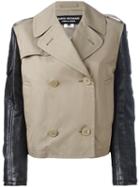 Junya Watanabe Comme Des Garçons - Double Breasted Coat - Women - Cotton/polyester/artificial Leather - S, Nude/neutrals, Cotton/polyester/artificial Leather