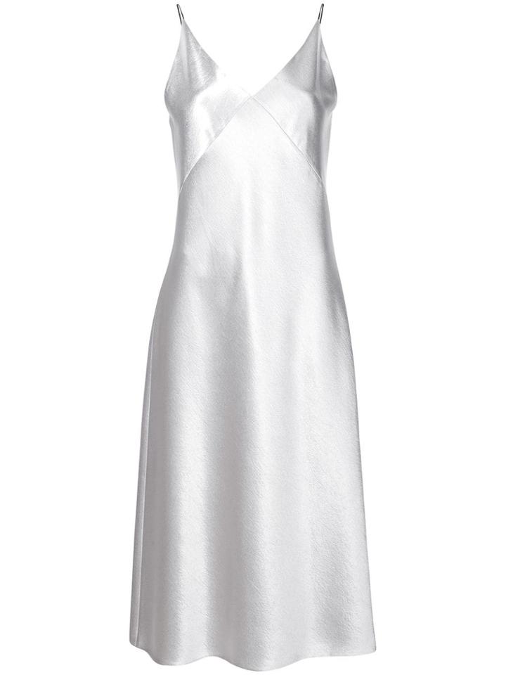 Vince Midi Slip Dress - Silver