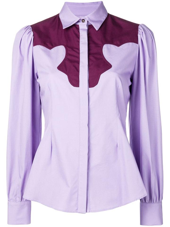 Alexa Chung Silhouette Effect Shirt - Purple