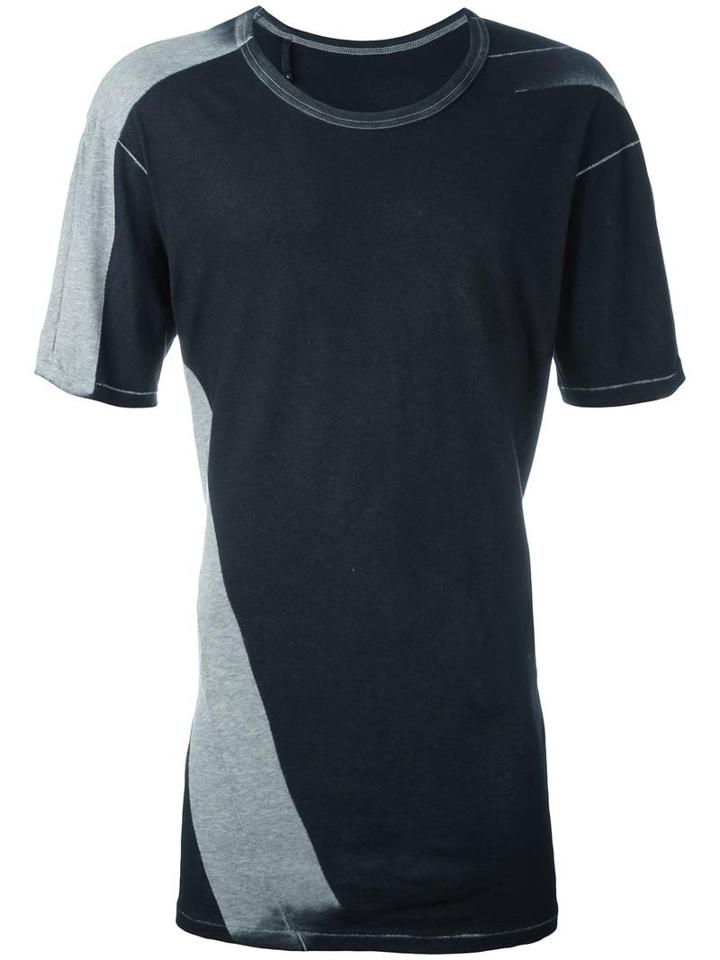 11 By Boris Bidjan Saberi Faded Effect T-shirt, Men's, Size: Large, Black, Cotton