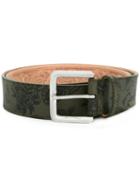 Etro Floral Buckled Belt, Men's, Size: 95, Green, Leather/pvc/polyester/cotton