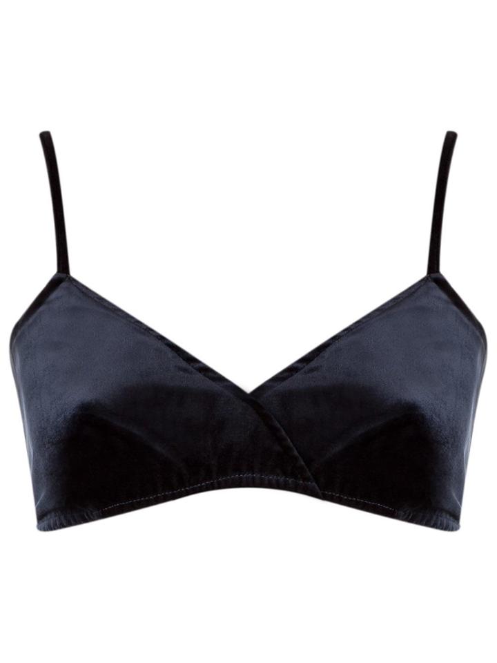 Adriana Degreas Velvet Top - Blue
