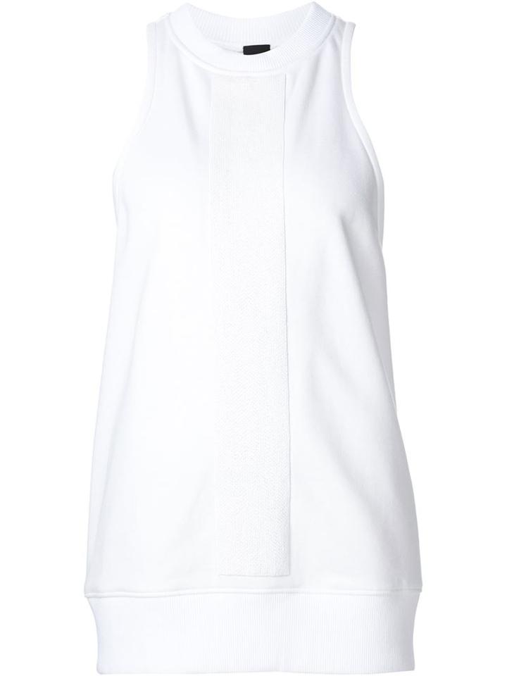Vera Wang Racer Back Tank Top, Women's, Size: S, White, Cotton/glass