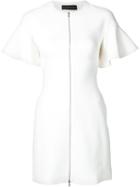 David Koma Funnel Sleeves Dress, Women's, Size: 8, White, Spandex/elastane/acetate/lyocell/viscose