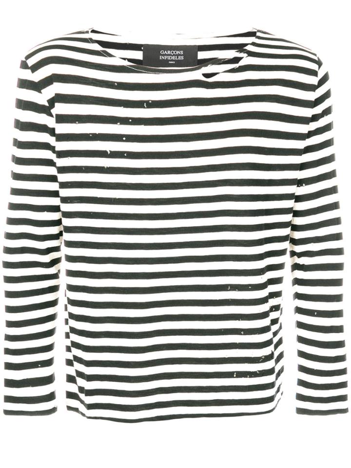 Garcons Infideles Striped Top - Black