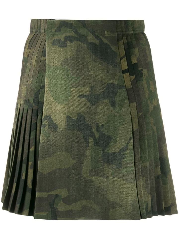 Ermanno Scervino Camo Print Skirt - Green