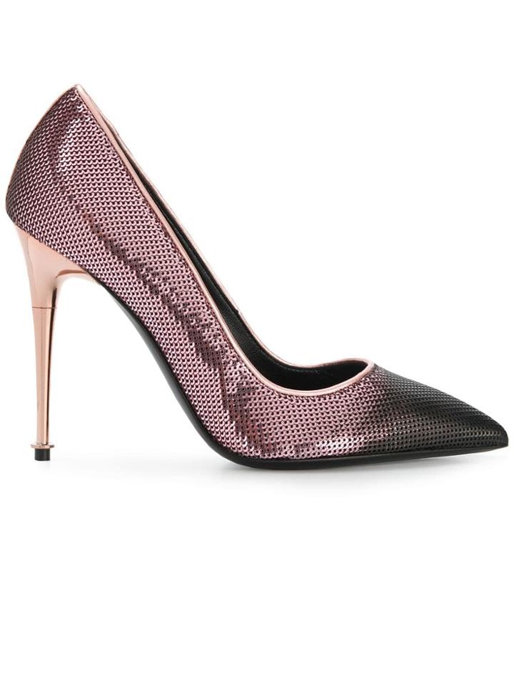 Tom Ford Sequinned Contrast Toe Pumps - Pink