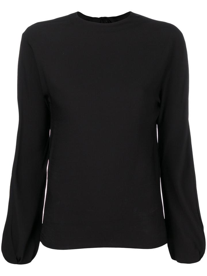 Helmut Lang Low Tie Back Blouse - Black