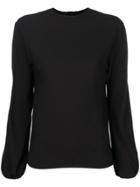 Helmut Lang Low Tie Back Blouse - Black
