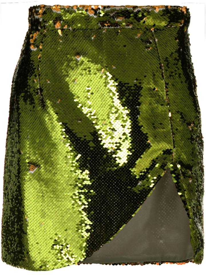 Amen Sequined Mini Skirt - Green