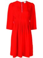 Sonia By Sonia Rykiel - Pleated Mini Dress - Women - Polyester/viscose - 40, Red, Polyester/viscose