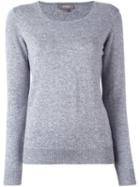 N.peal Cashmere Round Neck Pullover, Women's, Size: Medium, Grey, Cashmere