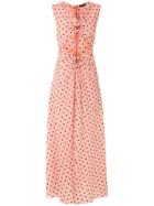 Reinaldo Lourenço Polka Dot Maxi Dress - Pink