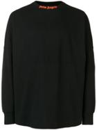Palm Angels Mock Neck Logo Sweatshirt - Black