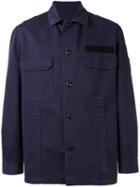 Golden Goose Deluxe Brand Button Up Military Jacket, Men's, Size: Xl, Blue, Cotton