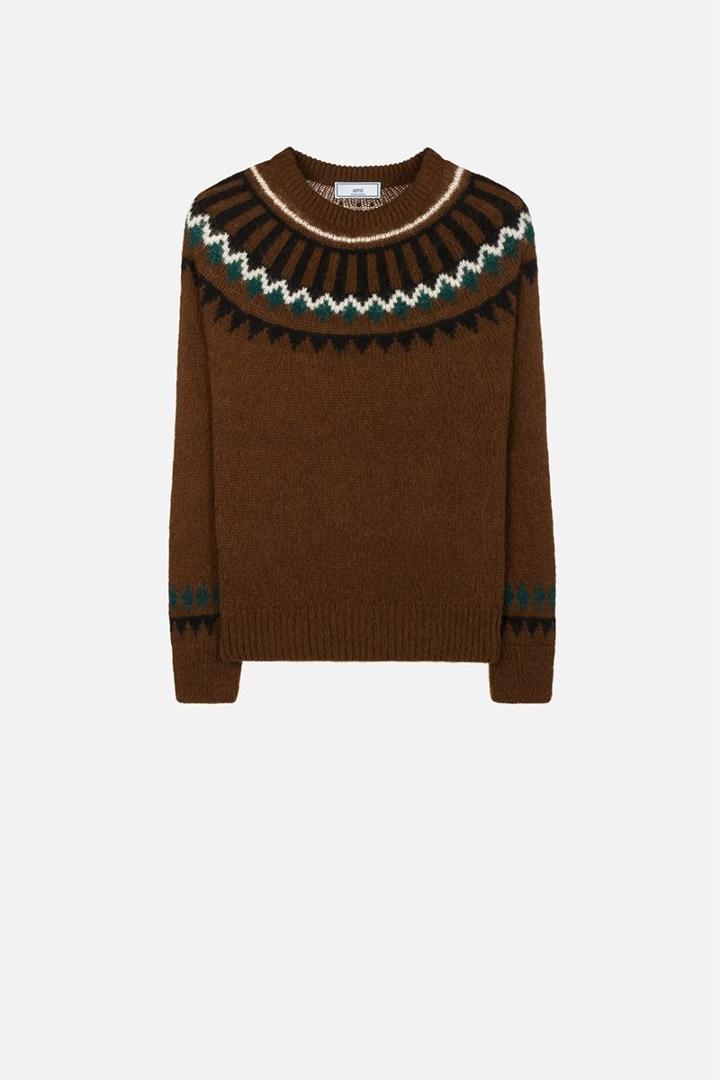 Ami Alexandre Mattiussi Crew Neck Intarsia Jumper