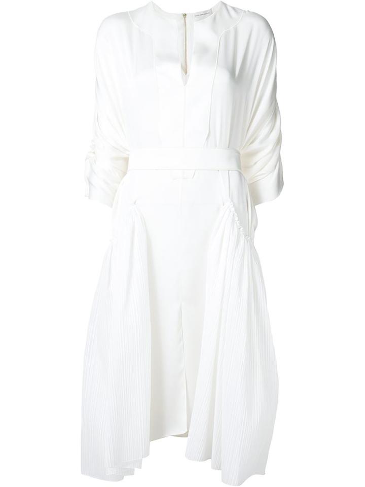 Maison Rabih Kayrouz Three-quarters Sleeves Draped Mid Dress