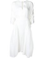 Maison Rabih Kayrouz Three-quarters Sleeves Draped Mid Dress