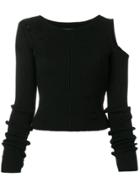 Amiri Cold Shoulder Sweater - Black