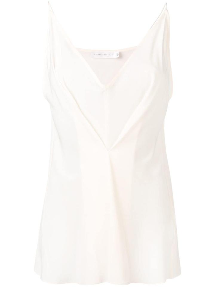 Victoria Beckham Deep V-neck Top - White