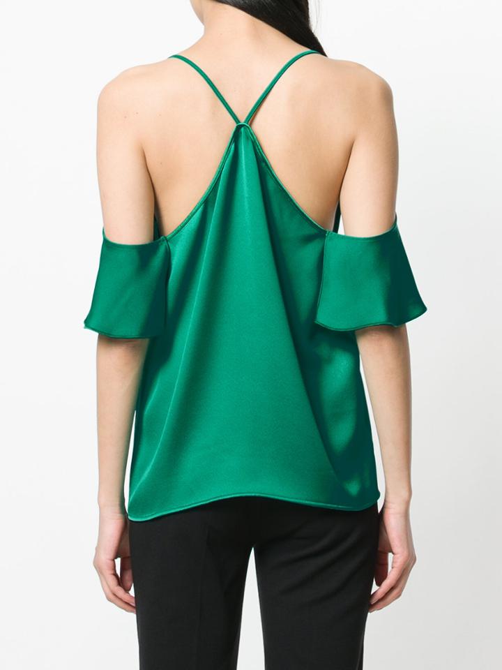 Pinko Off-shoulder Ruffle Blouse - Green