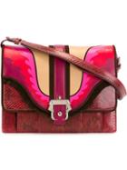 Paula Cademartori Medium Caroline Shoulder Bag, Women's, Pink/purple, Calf Leather/suede/ayers Snakeskin