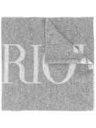 Emporio Armani Print Logo Scarf - Grey