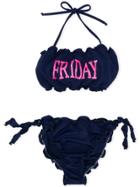 Alberta Ferretti Kids Teen Friday Print Bikini - Blue