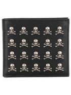Philipp Plein Wallet With Skull Appliqués - Black