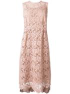 Muveil Embroidered Front Dress, Women's, Size: 40, Pink/purple, Polyester