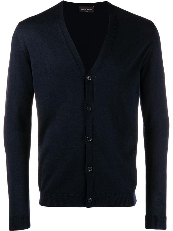 Roberto Collina V-neck Knit Cardigan - Blue