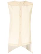 Des Prés Sleeveless Two-tone Shirt - Neutrals