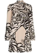 Valentino Tiger Print Dress - Neutrals