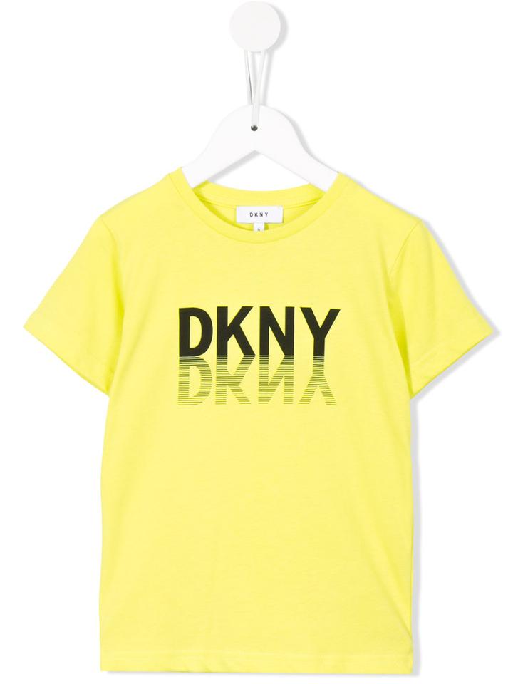 Dkny Kids - Logo Print T-shirt - Kids - Cotton - 4 Yrs, Yellow/orange