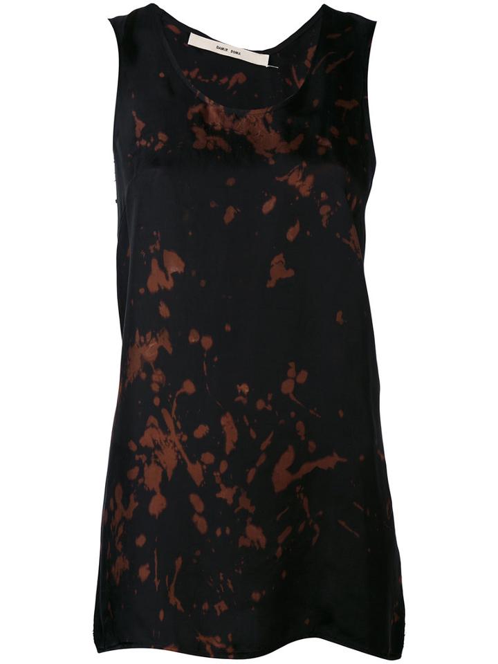 Damir Doma - Splatter Print Tank Top - Women - Cupro - M, Black, Cupro